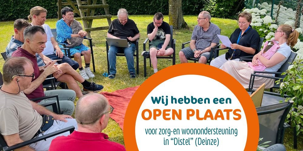 Er is een open plaats in woongroep Distel te Deinze.